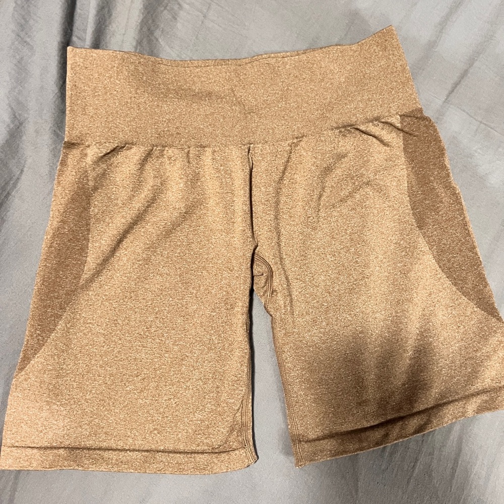 NVGTN Tan Bike Shorts with Wide Waistband